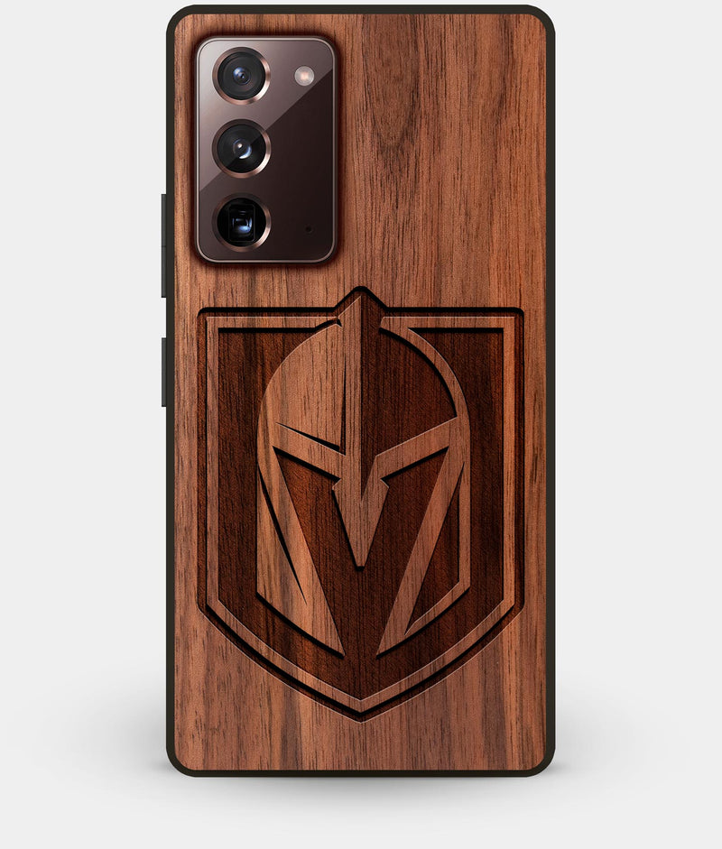 Best Custom Engraved Walnut Wood Vegas Golden Knights Note 20 Case - Engraved In Nature