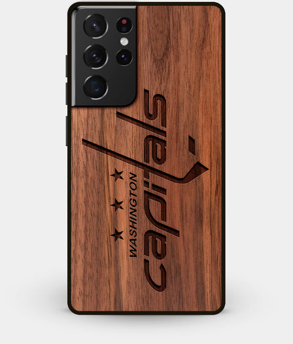 Best Walnut Wood Washington Capitals Galaxy S21 Ultra Case - Custom Engraved Cover - Engraved In Nature