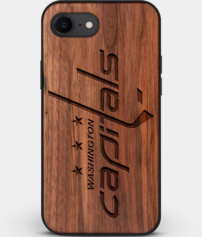 Best Custom Engraved Walnut Wood Washington Capitals iPhone SE Case - Engraved In Nature