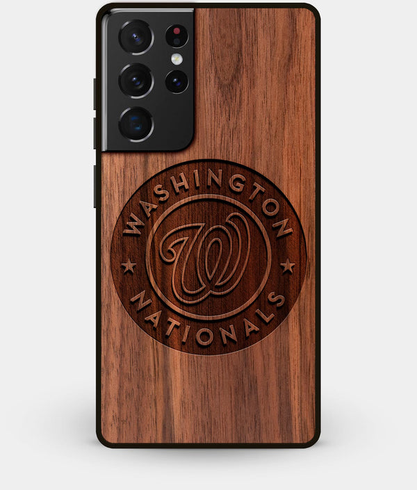 Best Walnut Wood Washington Nationals Galaxy S21 Ultra Case - Custom Engraved Cover - Engraved In Nature
