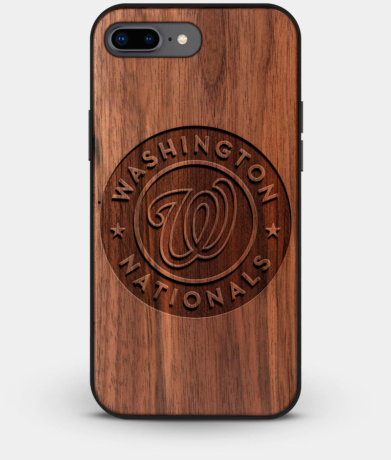Best Custom Engraved Walnut Wood Washington Nationals iPhone 8 Plus Case - Engraved In Nature