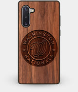Best Custom Engraved Walnut Wood Washington Nationals Note 10 Case - Engraved In Nature