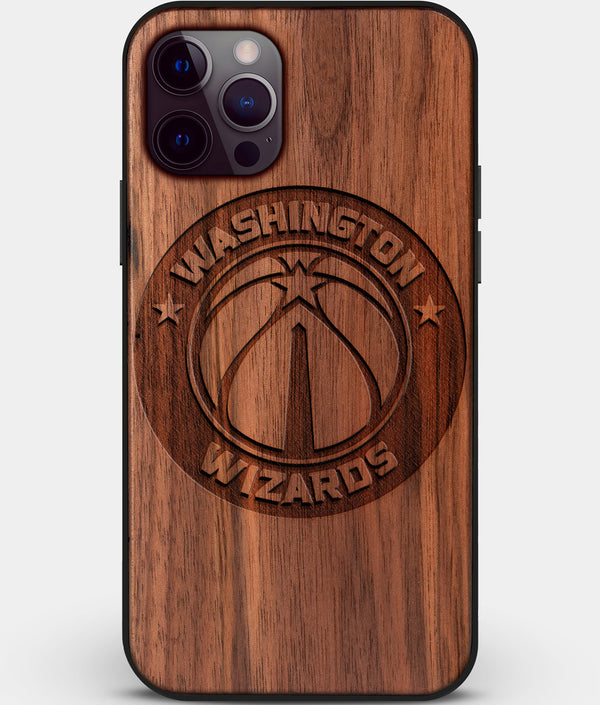 Custom Carved Wood Washington Wizards iPhone 12 Pro Case | Personalized Walnut Wood Washington Wizards Cover, Birthday Gift, Gifts For Him, Monogrammed Gift For Fan | by Engraved In Nature
