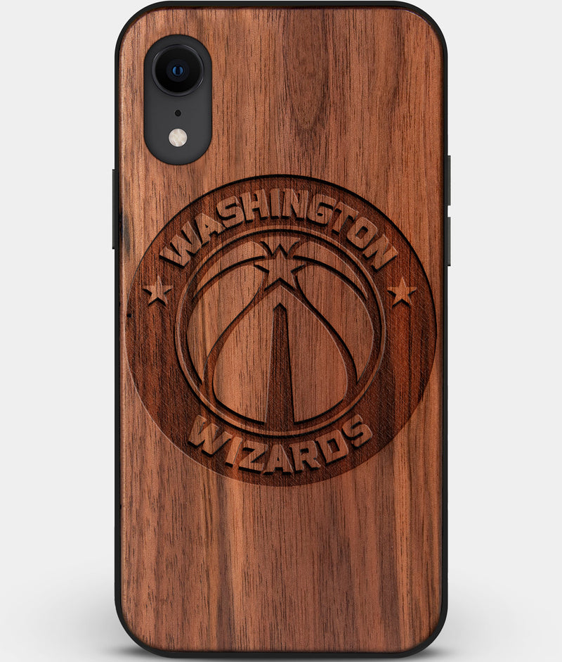 Custom Carved Wood Washington Wizards iPhone XR Case | Personalized Walnut Wood Washington Wizards Cover, Birthday Gift, Gifts For Him, Monogrammed Gift For Fan | by Engraved In Nature