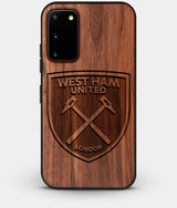 Best Custom Engraved Walnut Wood West Ham United F.C. Galaxy S20 Case - Engraved In Nature