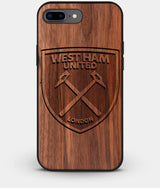 Best Custom Engraved Walnut Wood West Ham United F.C. iPhone 7 Plus Case - Engraved In Nature