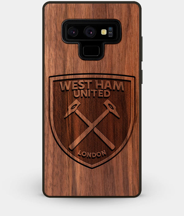 Best Custom Engraved Walnut Wood West Ham United F.C. Note 9 Case - Engraved In Nature
