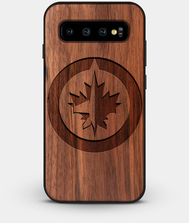 Best Custom Engraved Walnut Wood Winnipeg Jets Galaxy S10 Plus Case - Engraved In Nature