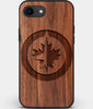 Best Custom Engraved Walnut Wood Winnipeg Jets iPhone SE Case - Engraved In Nature