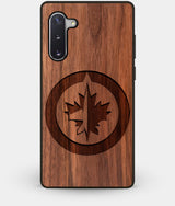 Best Custom Engraved Walnut Wood Winnipeg Jets Note 10 Case - Engraved In Nature