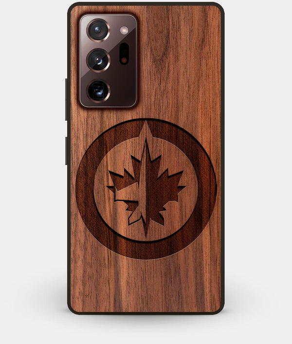 Best Custom Engraved Walnut Wood Winnipeg Jets Note 20 Ultra Case - Engraved In Nature