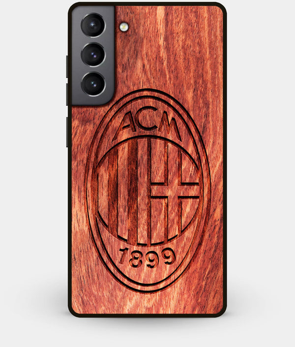 Best Wood A.C. Milan Galaxy S21 Case - Custom Engraved Cover - Engraved In Nature