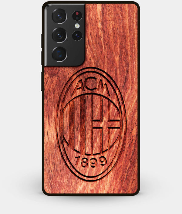 Best Wood A.C. Milan Galaxy S21 Ultra Case - Custom Engraved Cover - Engraved In Nature