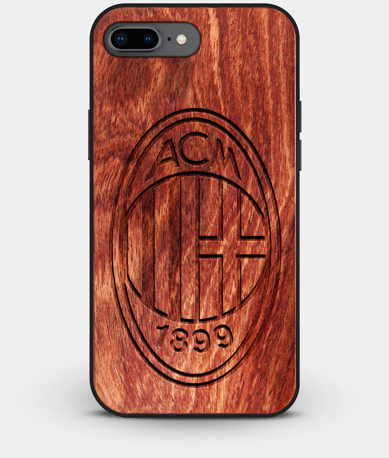 Best Custom Engraved Wood A.C. Milan iPhone 8 Plus Case - Engraved In Nature