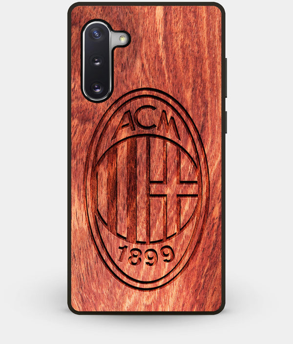 Best Custom Engraved Wood A.C. Milan Note 10 Case - Engraved In Nature