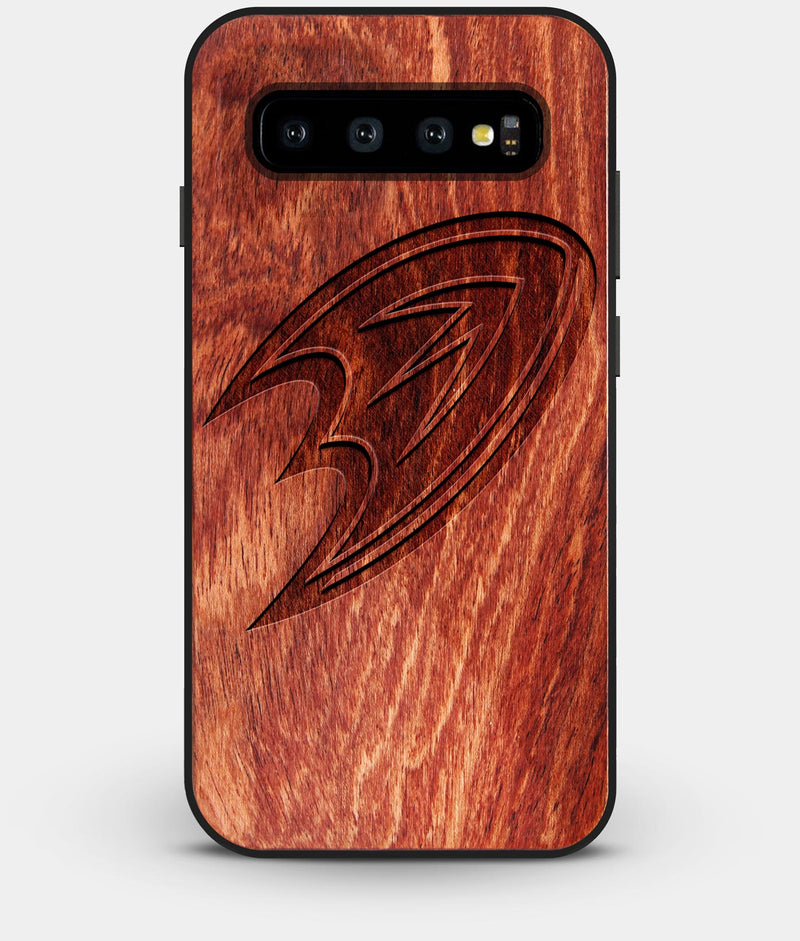 Best Custom Engraved Wood Anaheim Ducks Galaxy S10 Case - Engraved In Nature