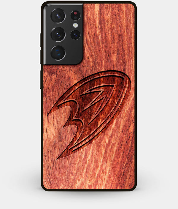 Best Wood Anaheim Ducks Galaxy S21 Ultra Case - Custom Engraved Cover - Engraved In Nature
