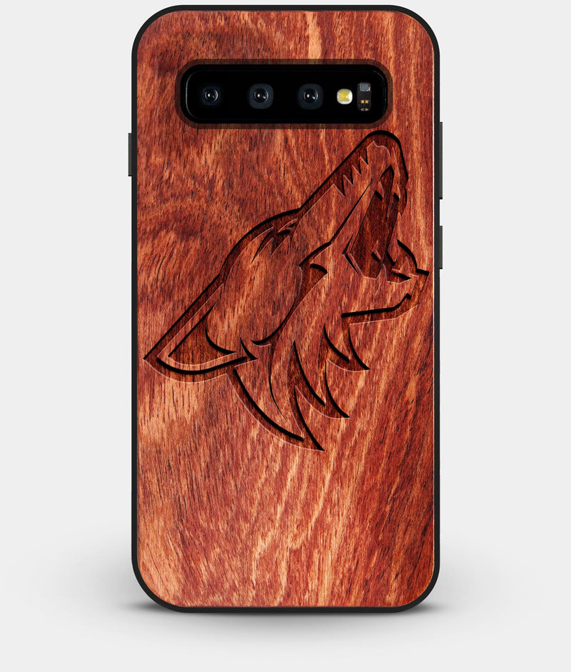 Best Custom Engraved Wood Arizona Coyotes Galaxy S10 Plus Case - Engraved In Nature