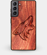 Best Wood Arizona Coyotes Galaxy S21 Plus Case - Custom Engraved Cover - Engraved In Nature