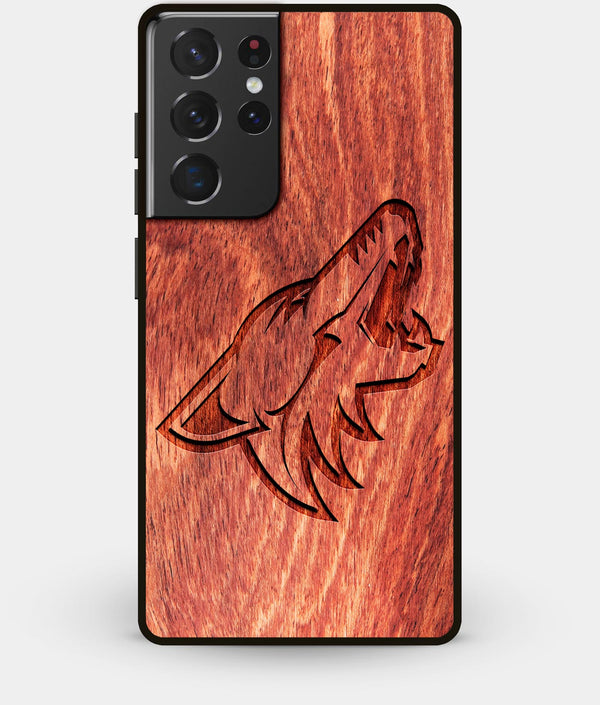 Best Wood Arizona Coyotes Galaxy S21 Ultra Case - Custom Engraved Cover - Engraved In Nature