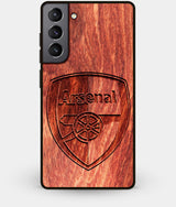 Best Wood Arsenal F.C. Galaxy S21 Case - Custom Engraved Cover - Engraved In Nature