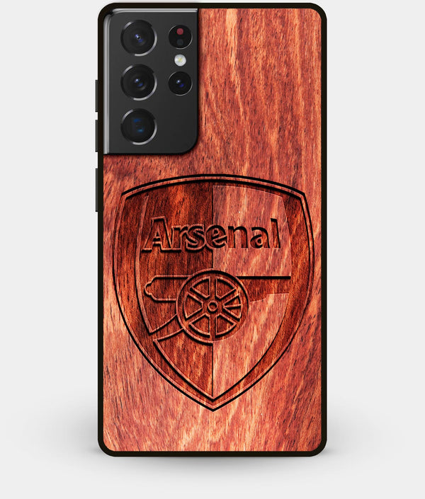 Best Wood Arsenal F.C. Galaxy S21 Ultra Case - Custom Engraved Cover - Engraved In Nature