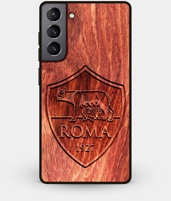 Best Wood A.S. Roma Galaxy S21 Case - Custom Engraved Cover - Engraved In Nature
