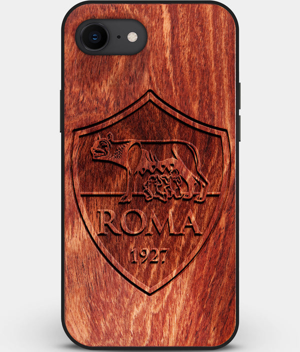 Best Custom Engraved Wood A.S. Roma iPhone SE Case - Engraved In Nature