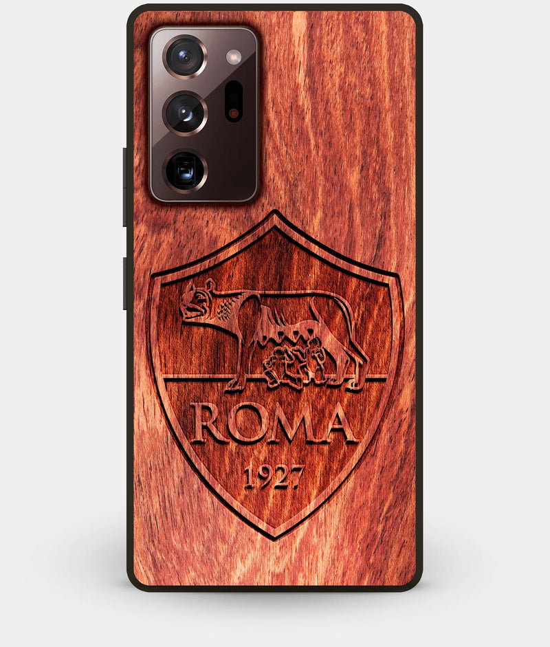 Best Custom Engraved Wood A.S. Roma Note 20 Ultra Case - Engraved In Nature