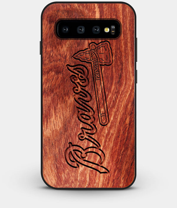 Best Custom Engraved Wood Atlanta Braves Galaxy S10 Case - Engraved In Nature