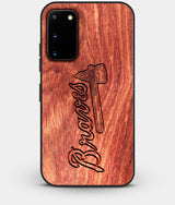 Best Custom Engraved Wood Atlanta Braves Galaxy S20 Case - Engraved In Nature