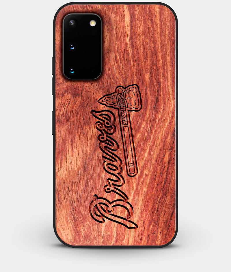 Best Custom Engraved Wood Atlanta Braves Galaxy S20 Case - Engraved In Nature
