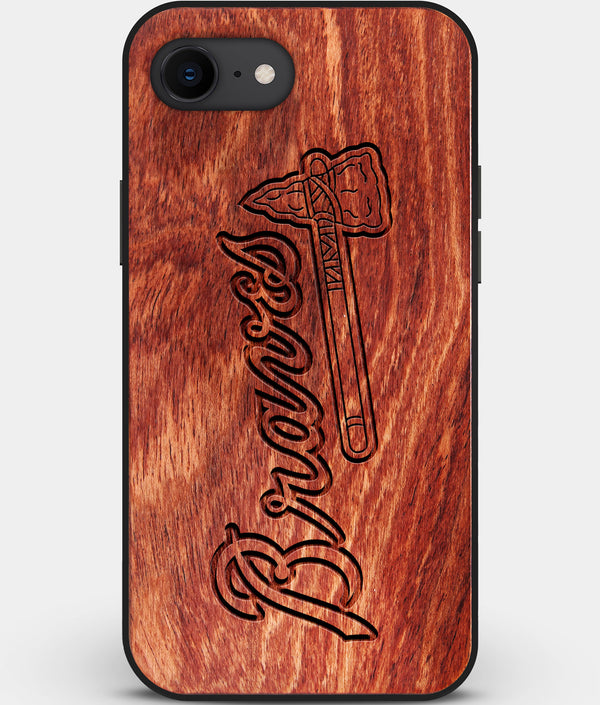 Best Custom Engraved Wood Atlanta Braves iPhone SE Case - Engraved In Nature