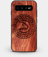 Best Custom Engraved Wood Atlanta Hawks Galaxy S10 Case - Engraved In Nature