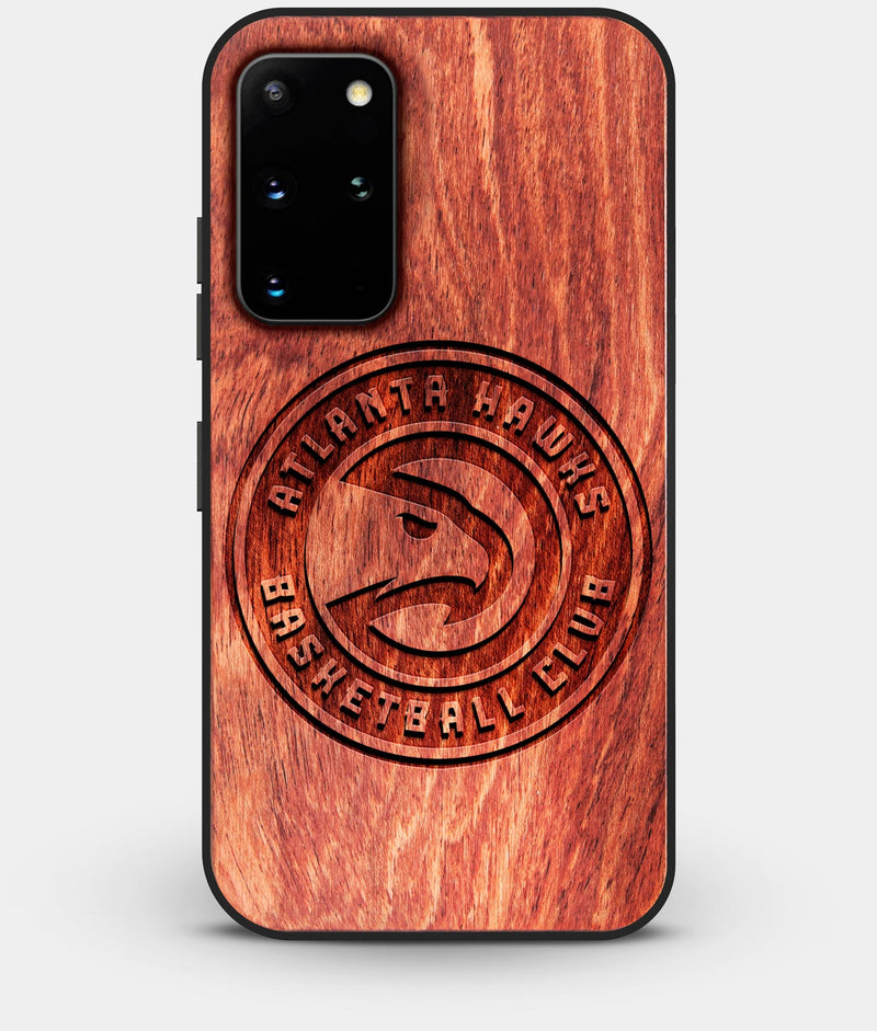 Best Custom Engraved Wood Atlanta Hawks Galaxy S20 Plus Case - Engraved In Nature