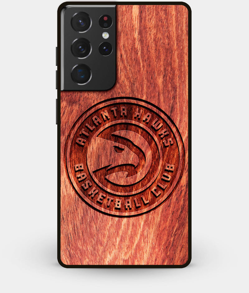 Best Wood Atlanta Hawks Galaxy S21 Ultra Case - Custom Engraved Cover - Engraved In Nature
