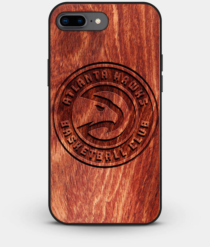 Best Custom Engraved Wood Atlanta Hawks iPhone 8 Plus Case - Engraved In Nature