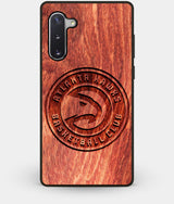 Best Custom Engraved Wood Atlanta Hawks Note 10 Case - Engraved In Nature
