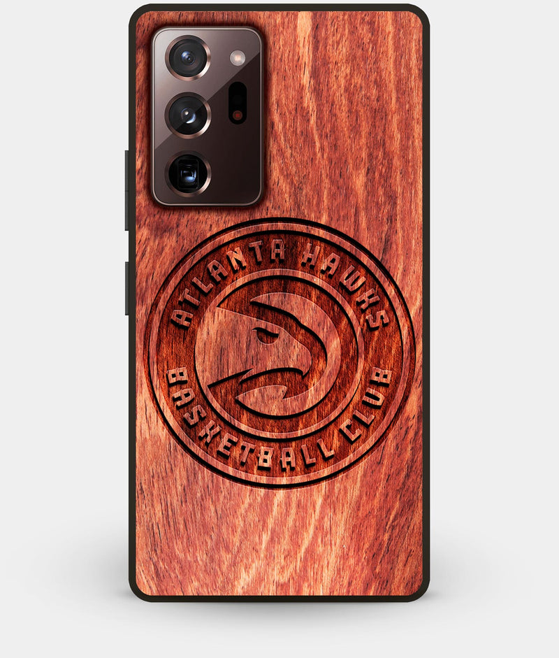Best Custom Engraved Wood Atlanta Hawks Note 20 Ultra Case - Engraved In Nature