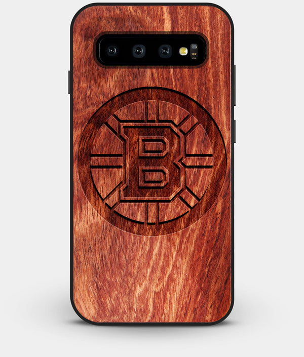 Best Custom Engraved Wood Boston Bruins Galaxy S10 Plus Case - Engraved In Nature