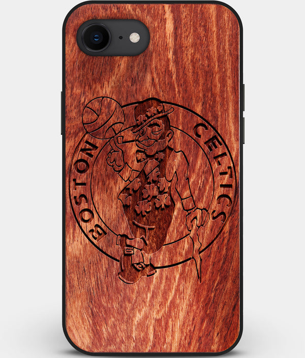 Best Custom Engraved Wood Boston Celtics iPhone SE Case - Engraved In Nature