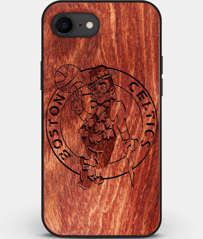 Best Custom Engraved Wood Boston Celtics iPhone SE Case - Engraved In Nature