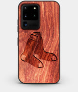 Best Custom Engraved Wood Boston Red Sox Galaxy S20 Ultra Case - Engraved In Nature