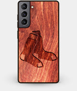 Best Wood Boston Red Sox Galaxy S21 Plus Case - Custom Engraved Cover - Engraved In Nature