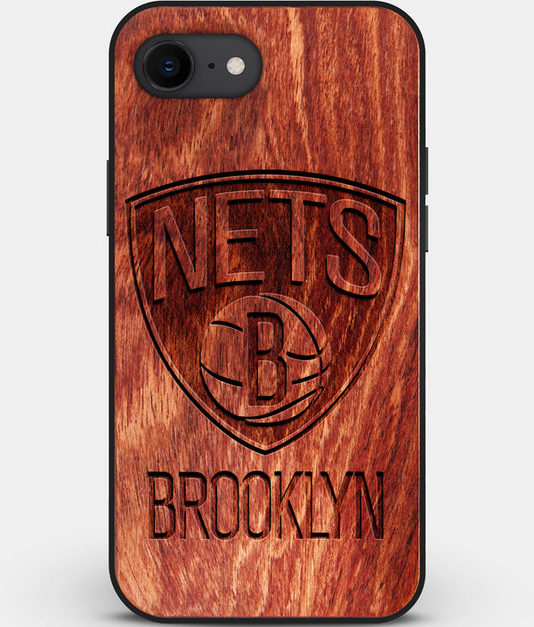 Best Custom Engraved Wood Brooklyn Nets iPhone SE Case - Engraved In Nature