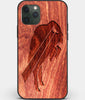 Custom Carved Wood Buffalo Bills iPhone 11 Pro Max Case | Personalized Mahogany Wood Buffalo Bills Cover, Birthday Gift, Gifts For Him, Monogrammed Gift For Fan | by Engraved In Nature