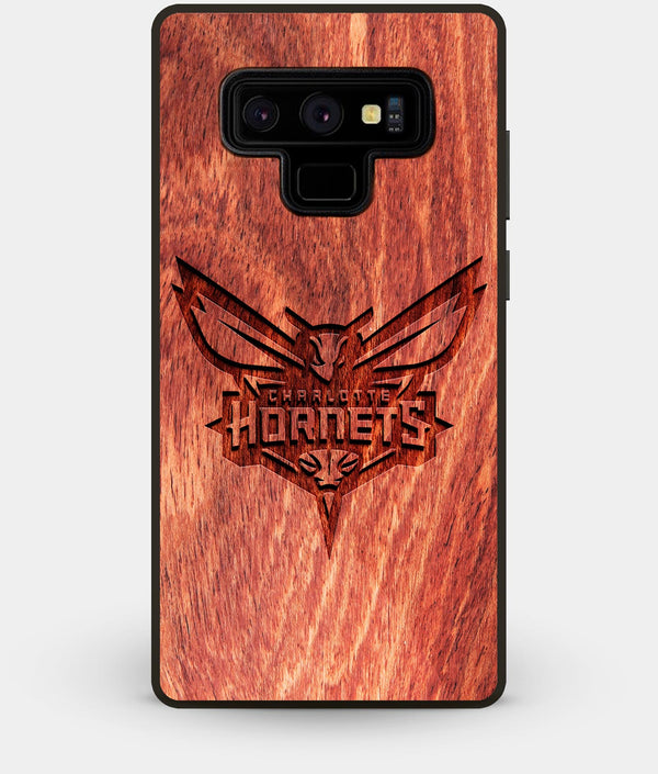 Best Custom Engraved Wood Charlotte Hornets Note 9 Case - Engraved In Nature