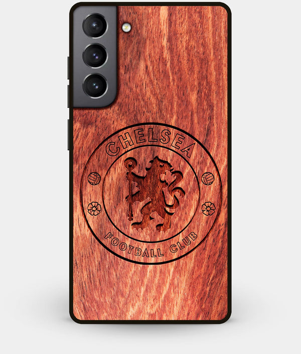 Best Wood Chelsea F.C. Galaxy S21 Plus Case - Custom Engraved Cover - Engraved In Nature