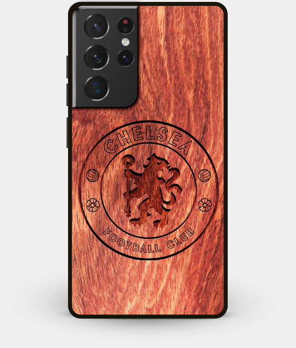 Best Wood Chelsea F.C. Galaxy S21 Ultra Case - Custom Engraved Cover - Engraved In Nature