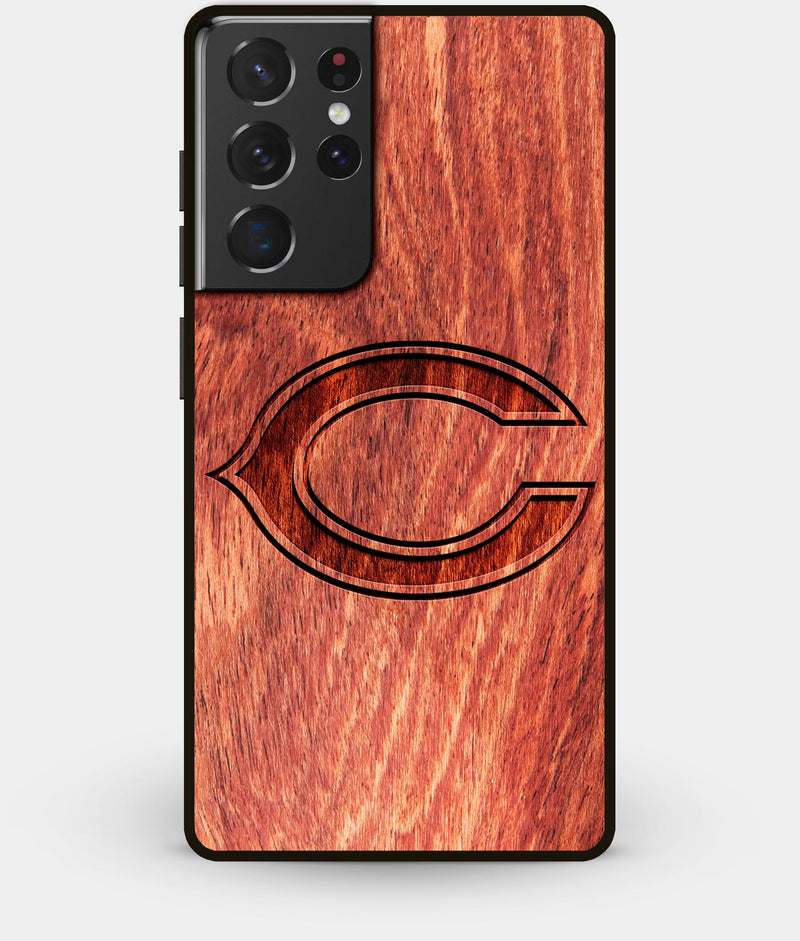 Best Wood Chicago Bears Galaxy S21 Ultra Case - Custom Engraved Cover - Engraved In Nature